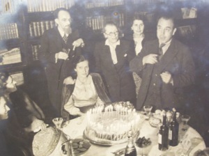 PRI21_8_30. Russian Album. Priestley's birthday with members of the Kamerny Theatre, 1945